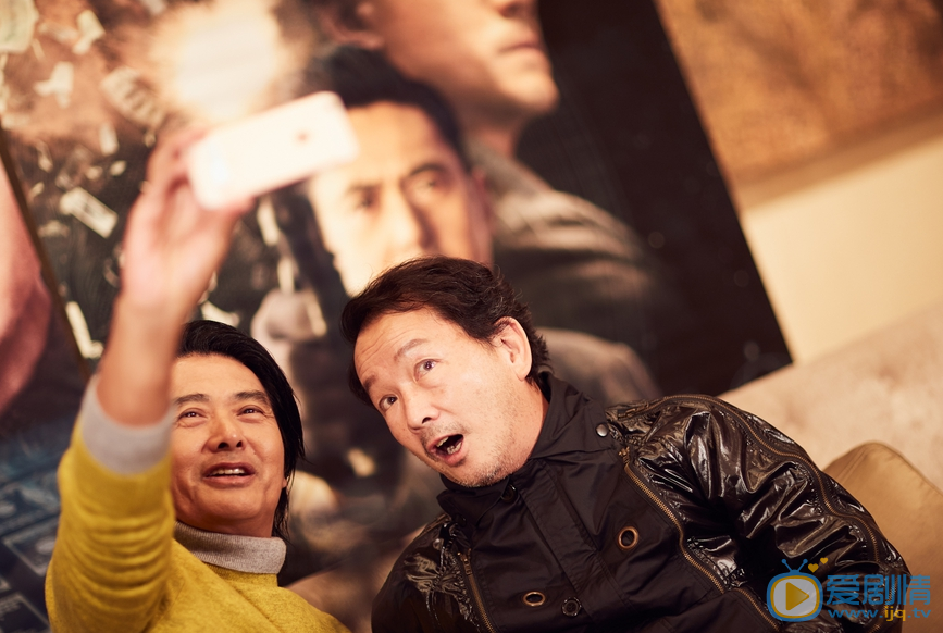 廖啟智《無雙》電影發布會 廖啟智與周潤發合影自拍