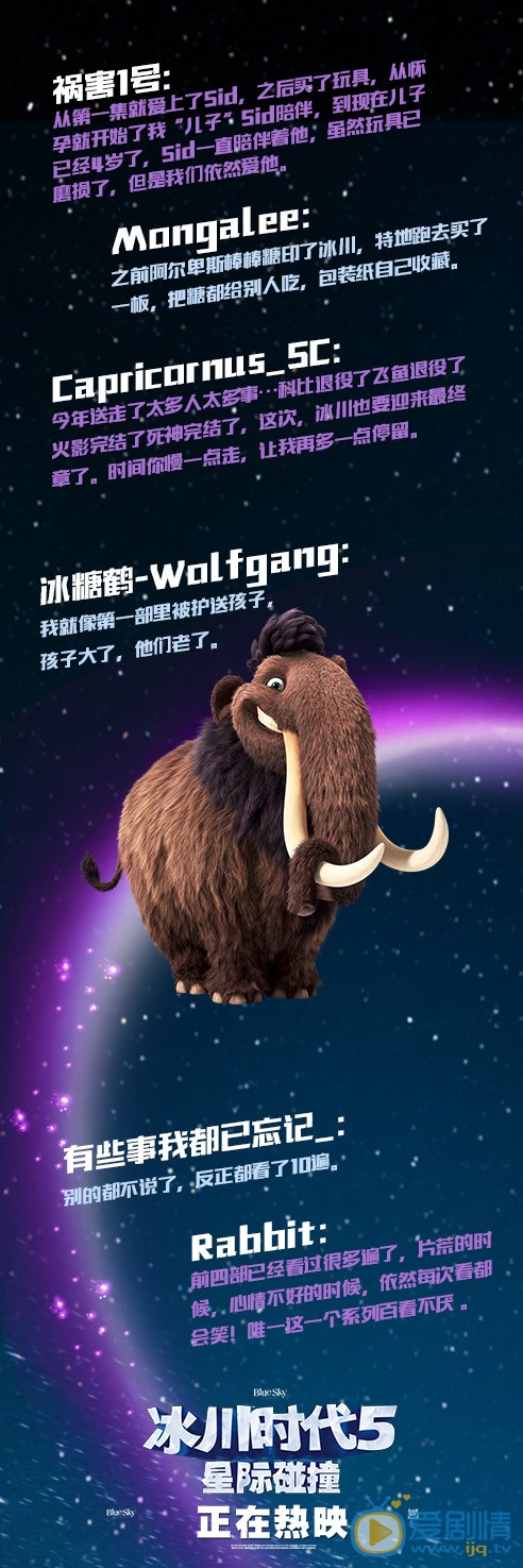 《冰川時代》系列已經完結，網友不捨留言戳中淚點