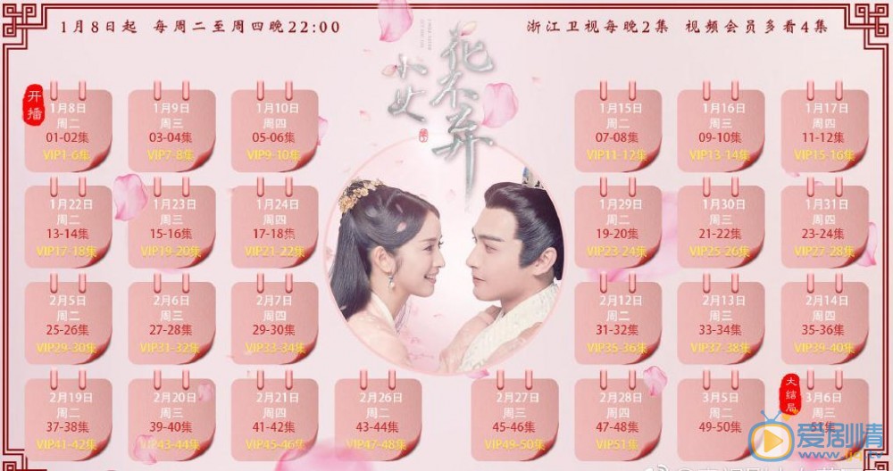 小女花不棄什麼時間播出？小女花不棄一共多少集？每周幾更新每天更新幾集？