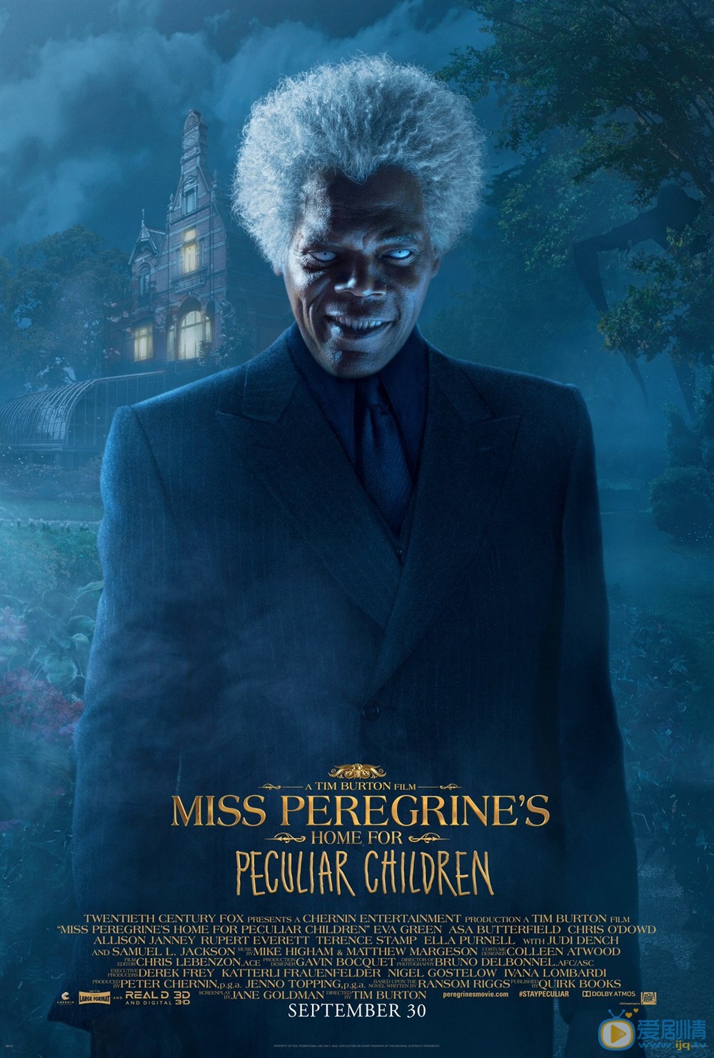 佩小姐的奇幻城堡曝角色海報  再現蒂姆波頓哥德式風格