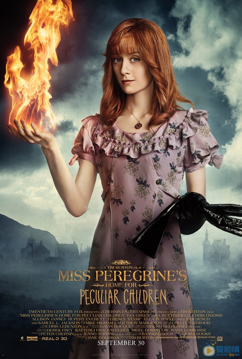 佩小姐的奇幻城堡曝角色海報  再現蒂姆波頓哥德式風格